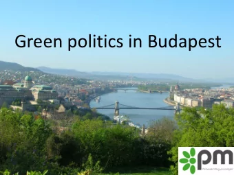Green politics in Budapest  Dialogue for Hungary  Basic data of the party Dialogue for Hungary (PM)
