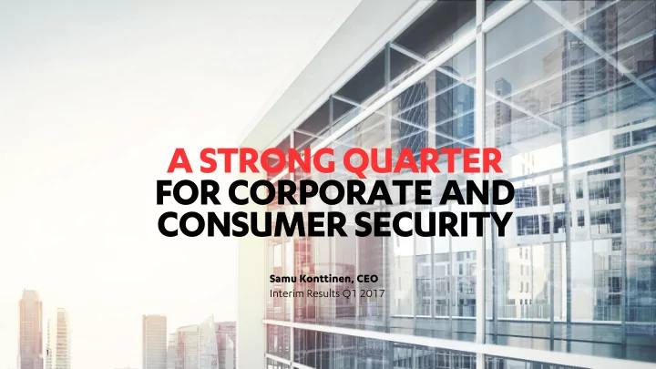 a strong quarter