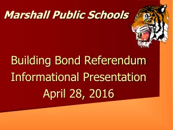 Informational Presentation  April 28, 2016 May 10  Why?  Student enrollment is increasing