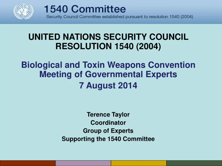 resolution 1540 2004