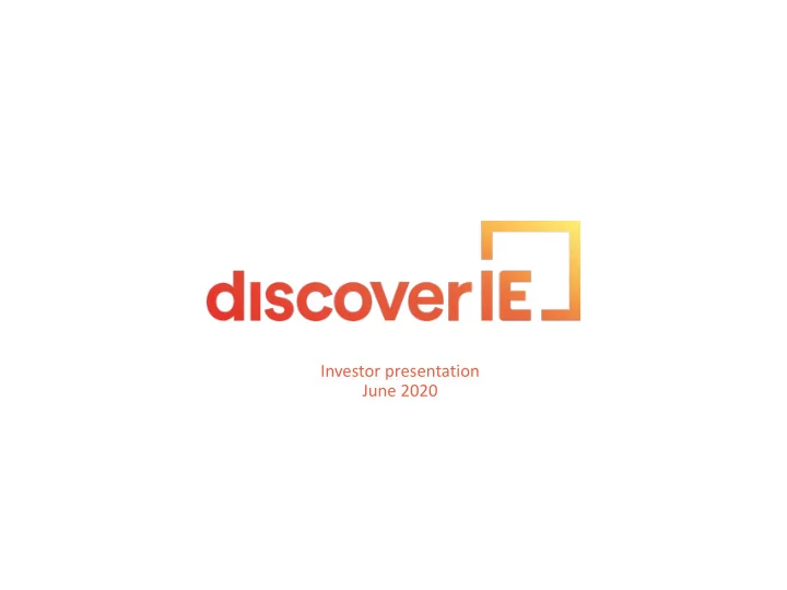 investor presentation june 2020
