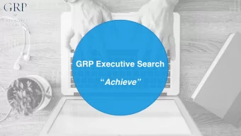 GRP Executive Search  Achieve  1  Stages of the Selection Process  Our Services  2  3