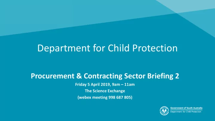 department for child protection