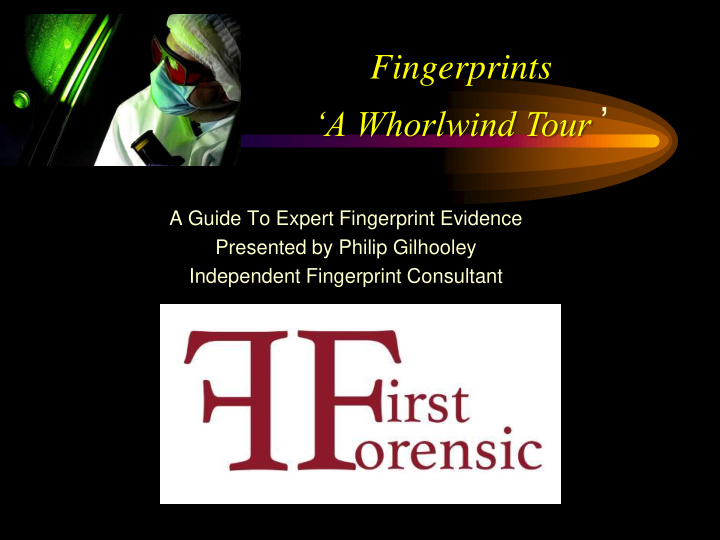a whorlwind tour a guide to expert fingerprint evidence