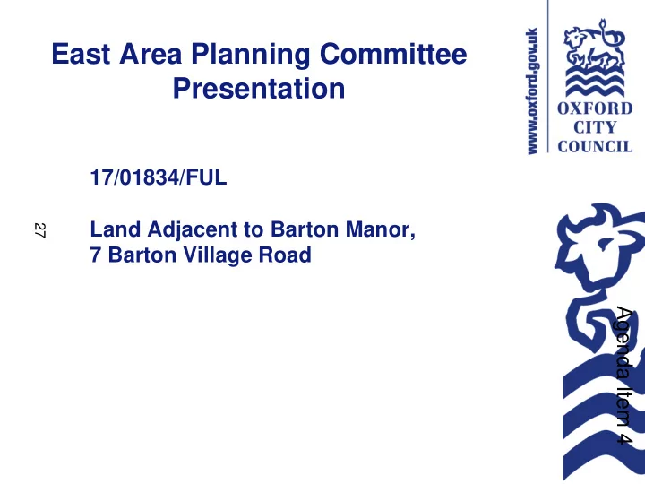 east area planning committee presentation