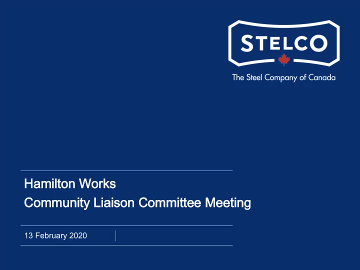 hamilton works hamilton works community liaison committee