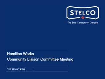 Hamilton Works  Hamilton Works  Community Liaison Committee Meeting  Community Liaison Committee