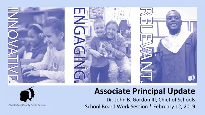 associate principal update administrative review staff
