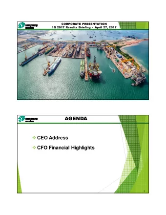 CEO Address  CFO Financial Highlights  2  1  27/04/17  CEO ADDRESS