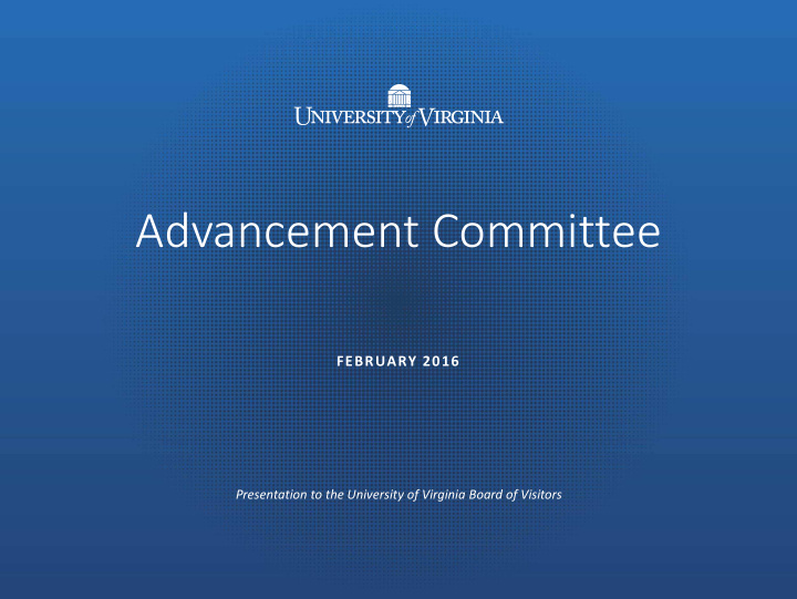 advancement committee