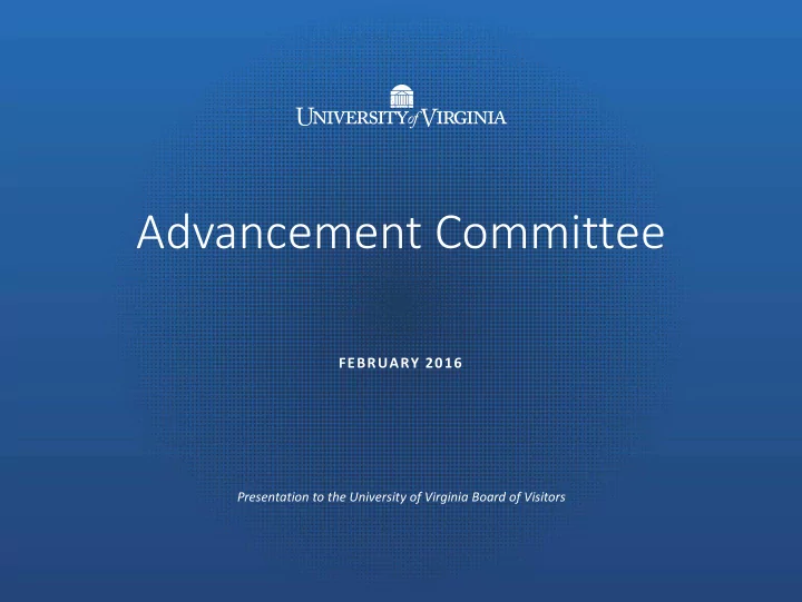 advancement committee