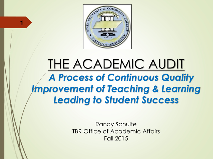 the academic audit