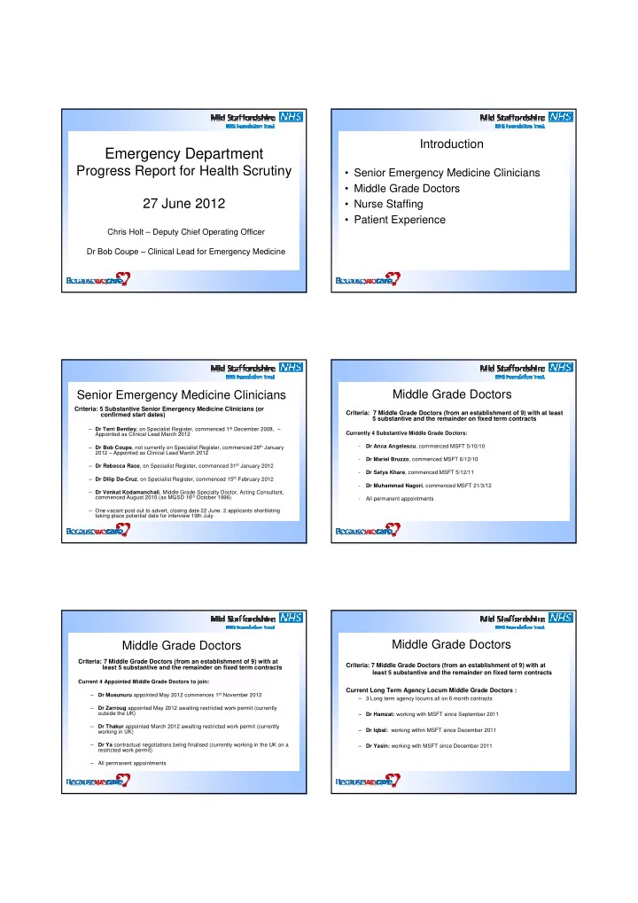 emergency department