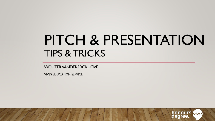 pitch presentation