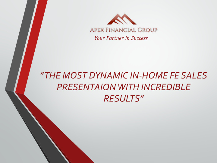 the most dynamic in home fe sales presentaion with