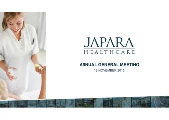 ANNUAL GENERAL MEETING  18 NOVEMBER 2015  CHAIRMANS ADDRESS  LINDA BARDO NICHOLLS AO  2015