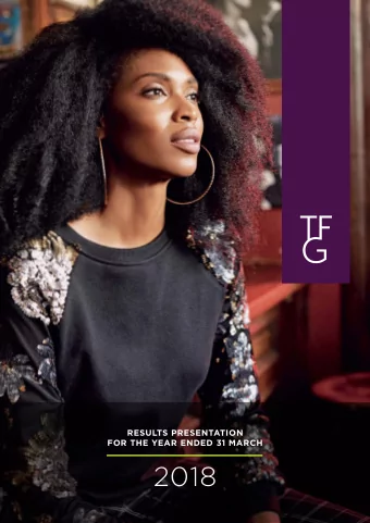 2018  RESULTS PRESENTATION  FOR THE YEAR ENDED 31 MARCH 2018  AGENDA  OPERATING CONTEXT  Doug