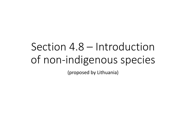 section 4 8 introduction of non indigenous species