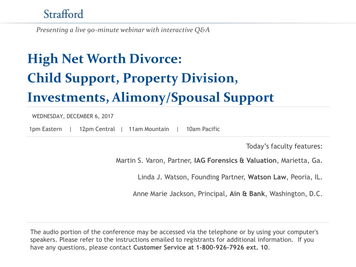 high net worth divorce child support property division
