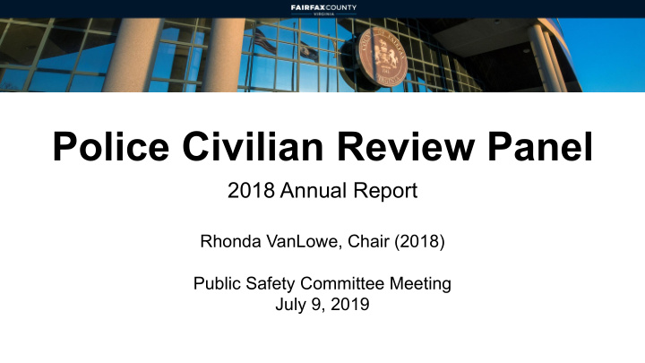 police civilian review panel