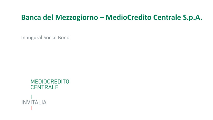 banca del mezzogiorno mediocredito centrale s p a