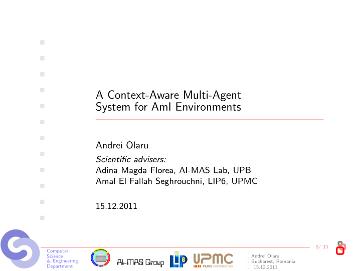 a context aware multi agent system for ami environments
