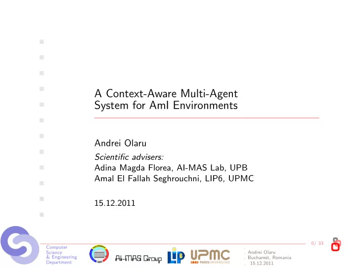 a context aware multi agent system for ami environments