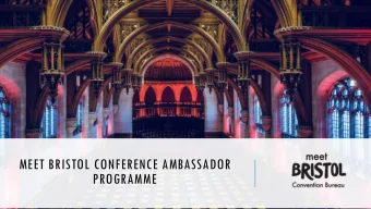 PROGRAMME  WHO ARE WE?  DESTINATION BRISTOL  SENIOR MANAGEMENT  John Hirst: CEO  Kathryn Davis: