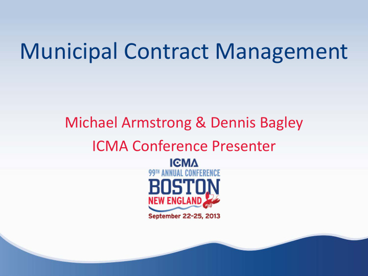 municipal contract management