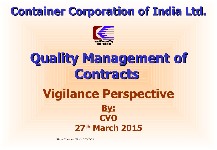 quality management of quality management of contracts
