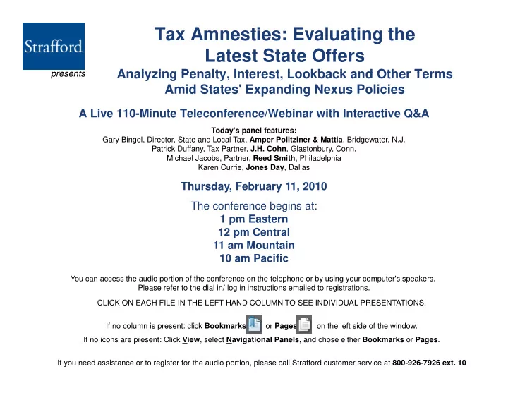 tax amnesties evaluating the latest state offers