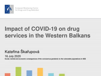 services in the Western Balkans Kate ina kaupov  16 July 2020  Social, mental and economic