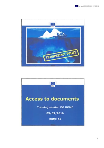 1  -  -  .  ' / .. - ~  ...  -   _ ~ Request for Access to documents ?  3  HOME A2 - 2016