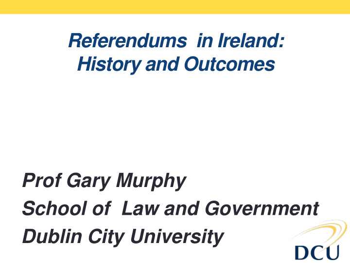 referendums in ireland history and outcomes