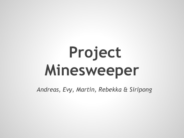 project minesweeper