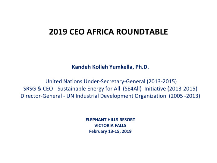 2019 ceo africa roundtable