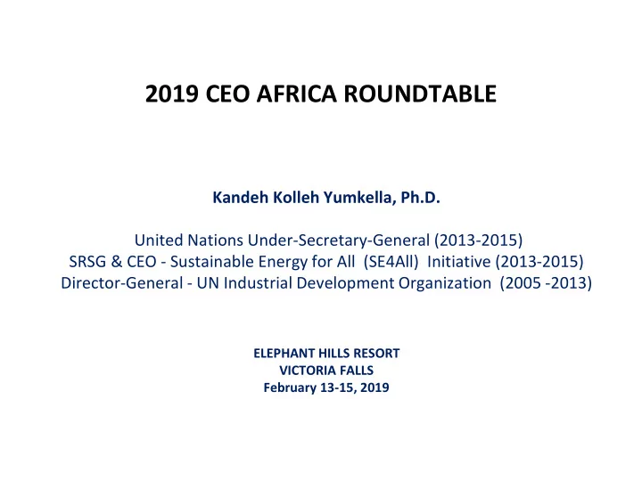 2019 ceo africa roundtable