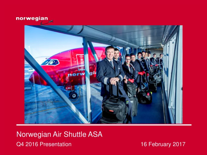 norwegian air shuttle asa