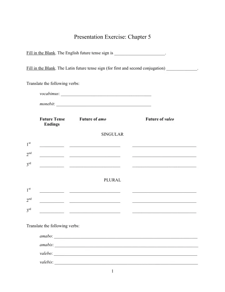 presentation exercise chapter 5