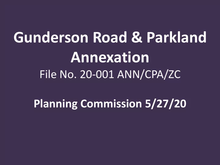 gunderson road parkland