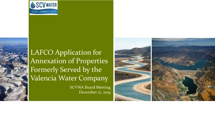 lafco application for annexation of properties formerly