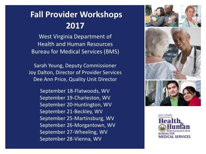 fall provider workshops 2017