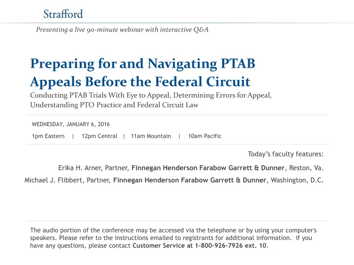 preparing for and navigating ptab appeals before the