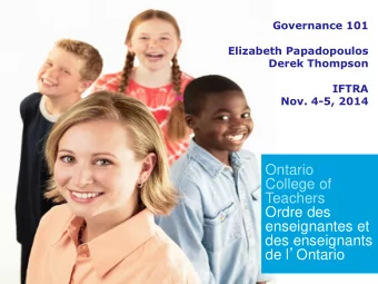Ordre des  enseignantes et  des enseignants de l  Ontario  Ontario College of Teachers