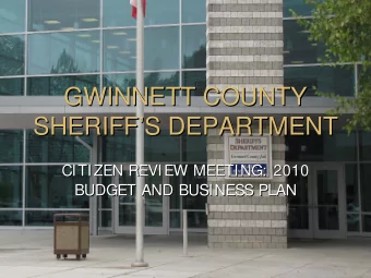 GWINNETT COUNTY  GWINNETT COUNTY  SHERIFF  S DEPARTMENT  S DEPARTMENT  SHERIFF  CITIZEN