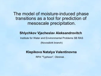 Shlychkov Vjacheslav Aleksandrovitch  Institute for Water and Environmental Problems SB RAS