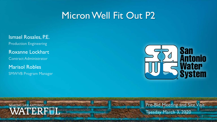 micron well fit out p2