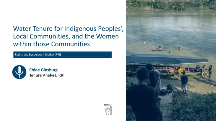 local communities and the women
