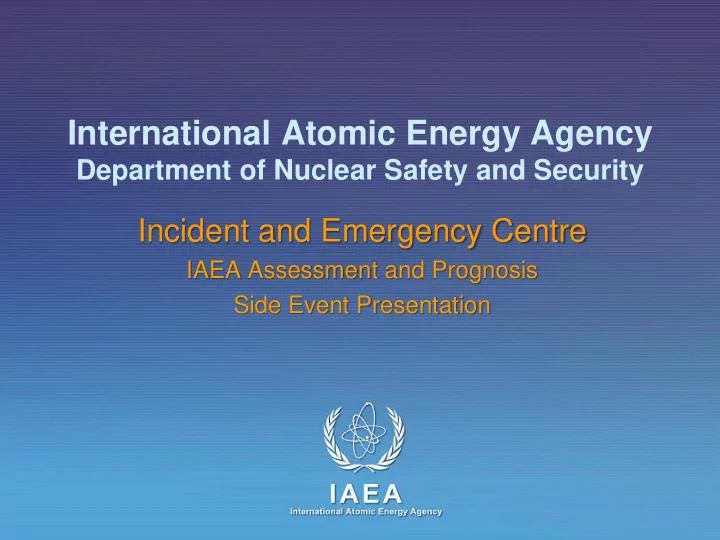 international atomic energy agency