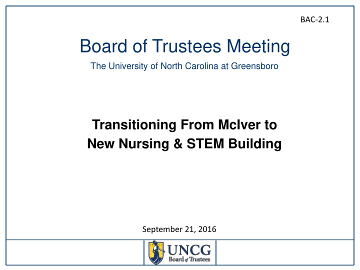 board of trustees meeting